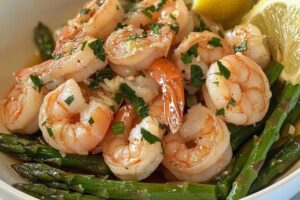 Lemon Garlic Shrimp and Asparagus