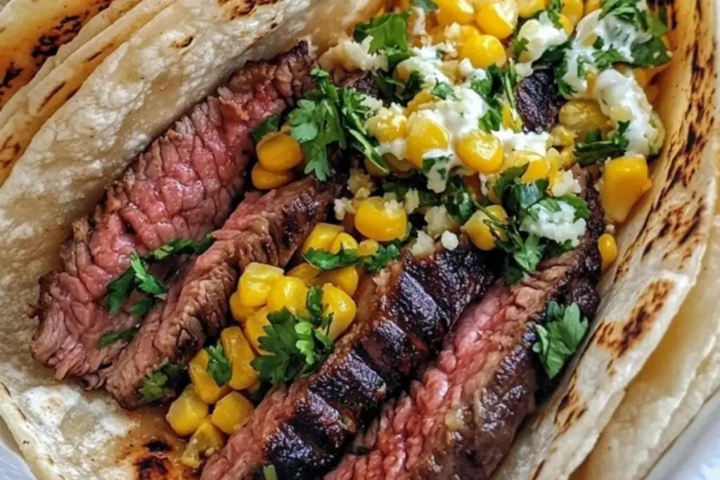 Grilled Steak Elote Tacos Recipe