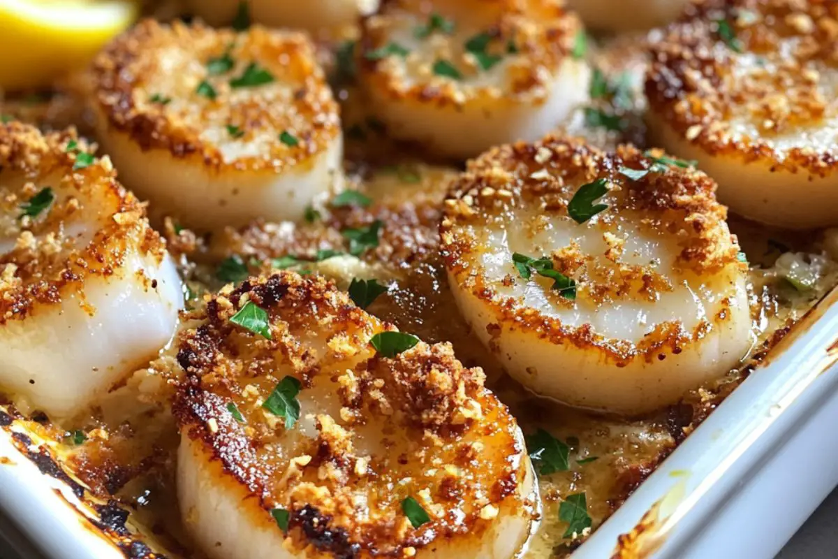 Garlic Butter Baked Scallops