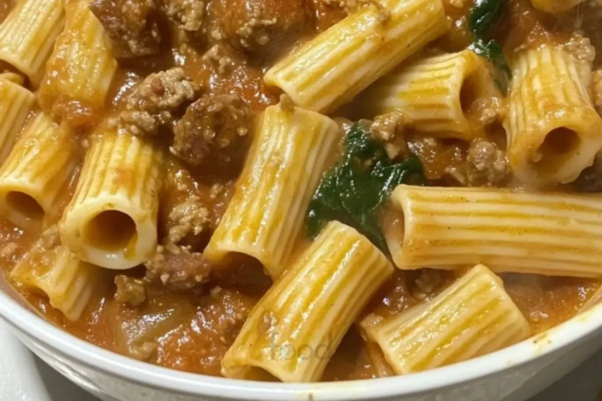 Creamy Sausage Rigatoni