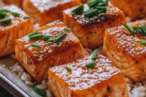 Garlic Salmon Bites