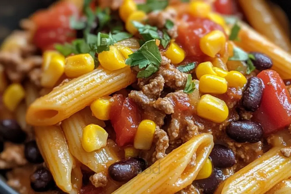 One Pot Beef Taco Pasta