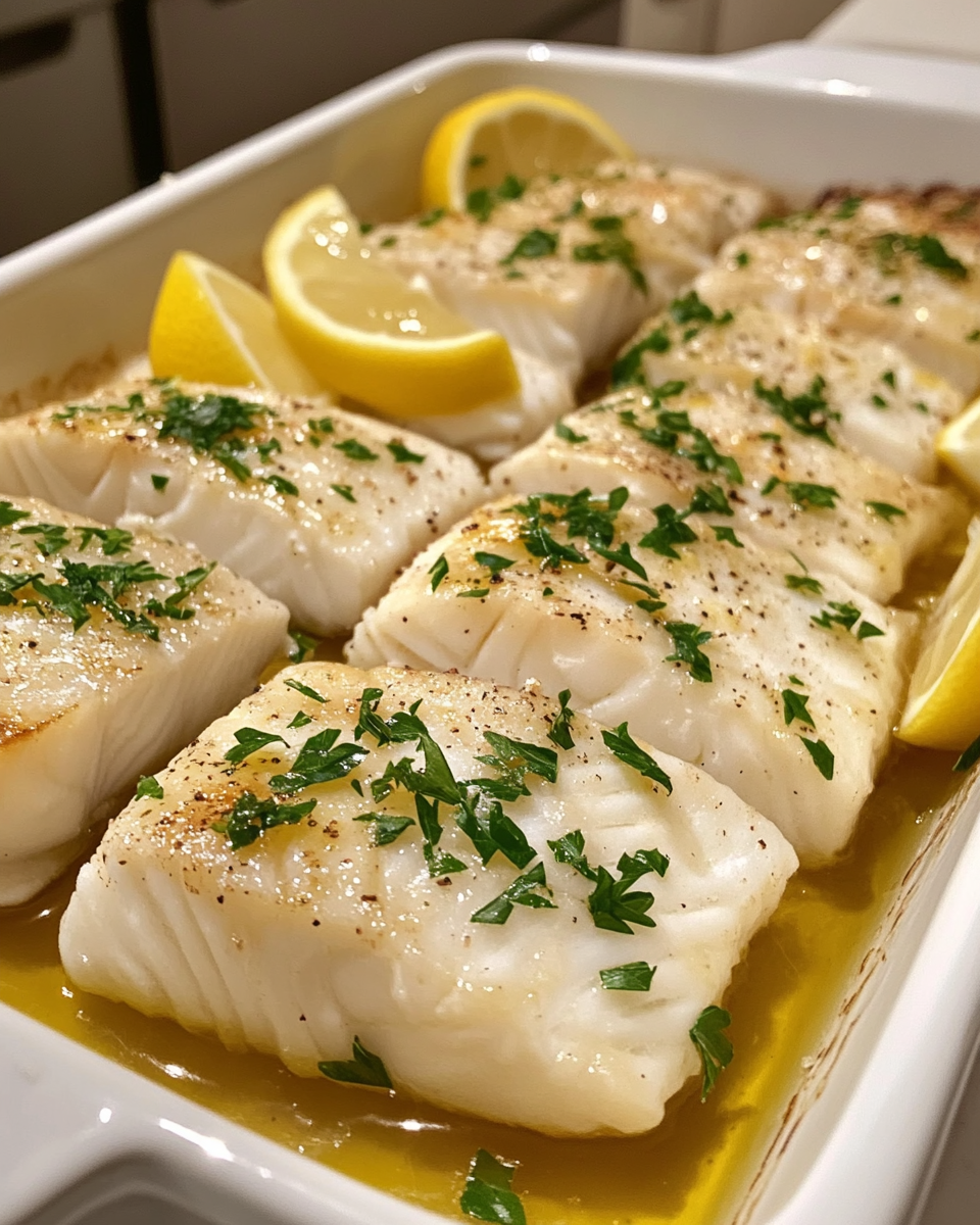 Delicious Baked Halibut with Lemon and Herbs