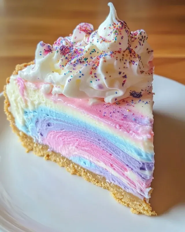 No-Bake Unicorn Cheesecake