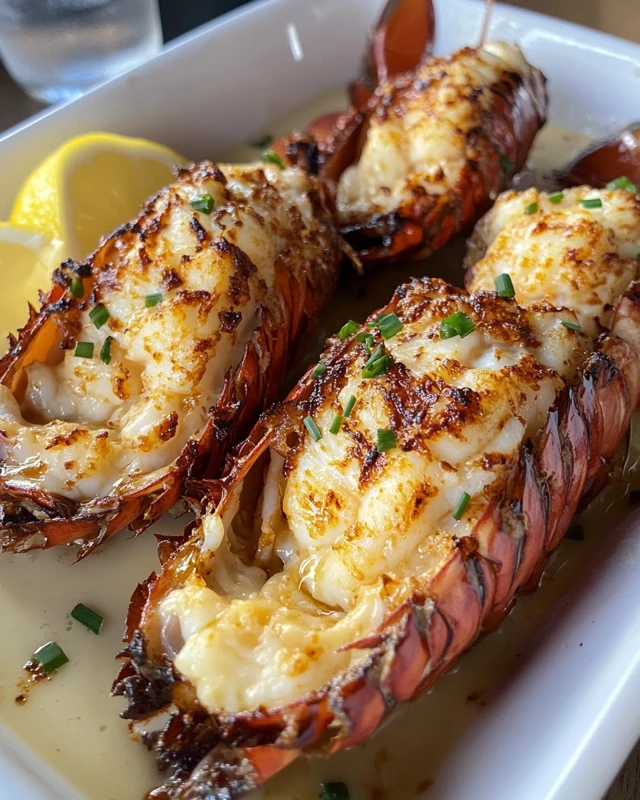 Seared Lobster Tails with Garlic Butter Sauce