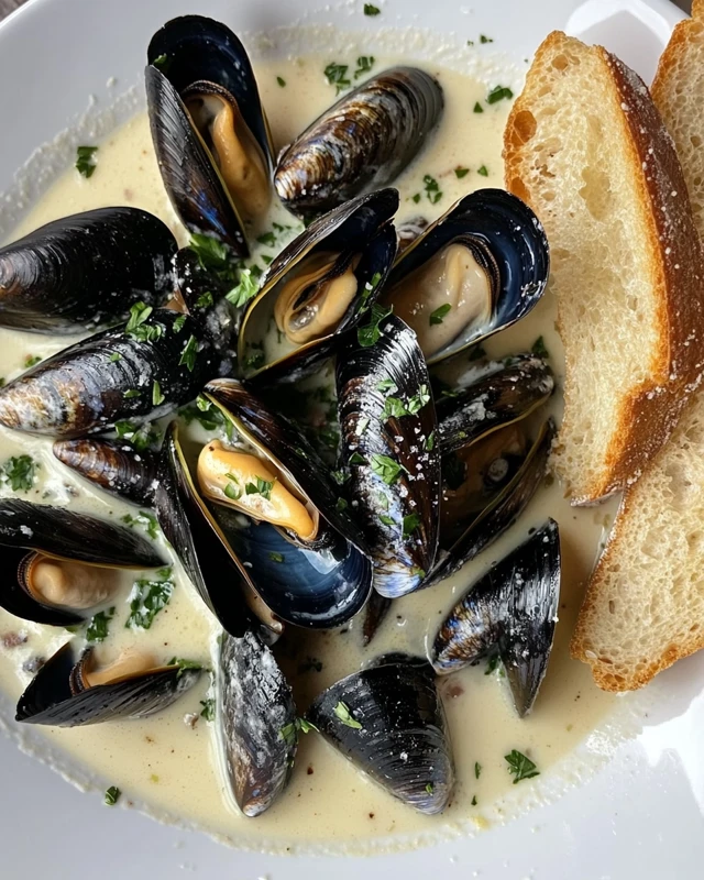 Mussels Marinières in White Wine