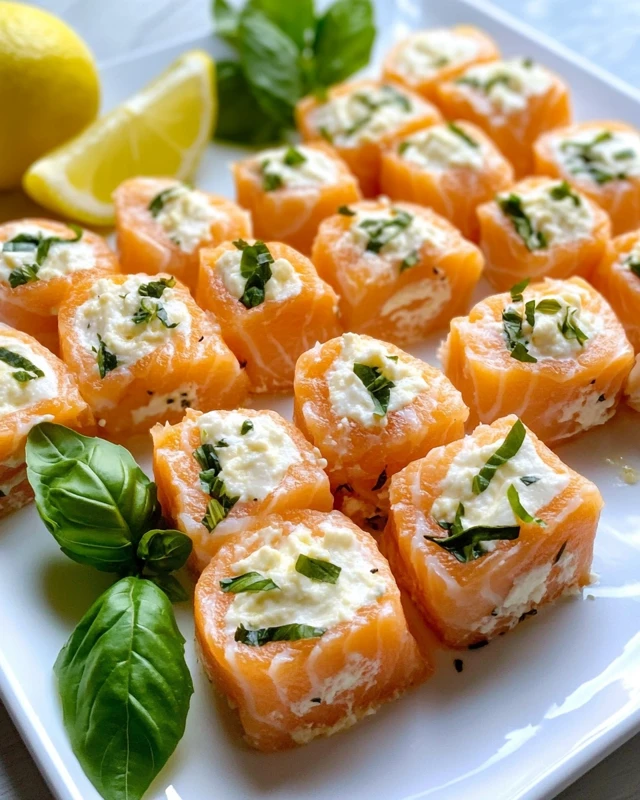 LEMON BASIL SALMON ROLLS