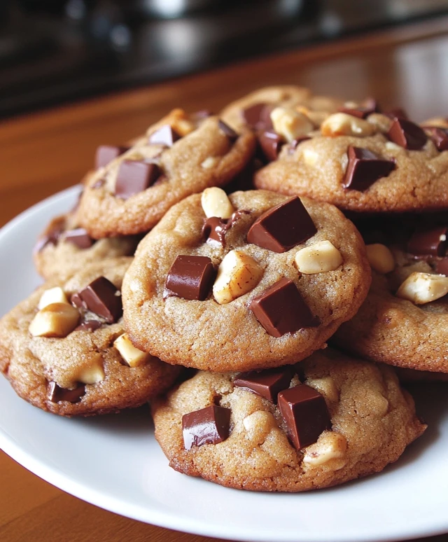 Banana Nut Cookies with Chocolate Chunks