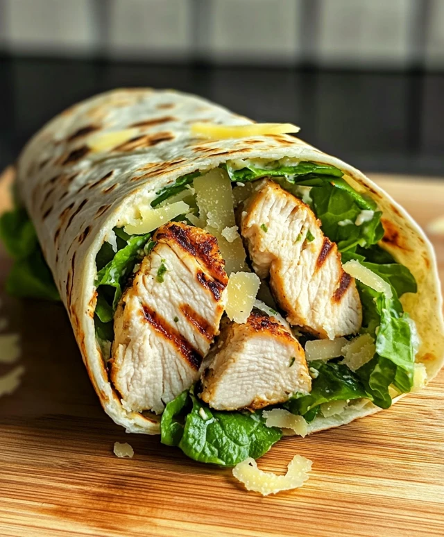 Grilled Chicken Caesar Salad Wrap