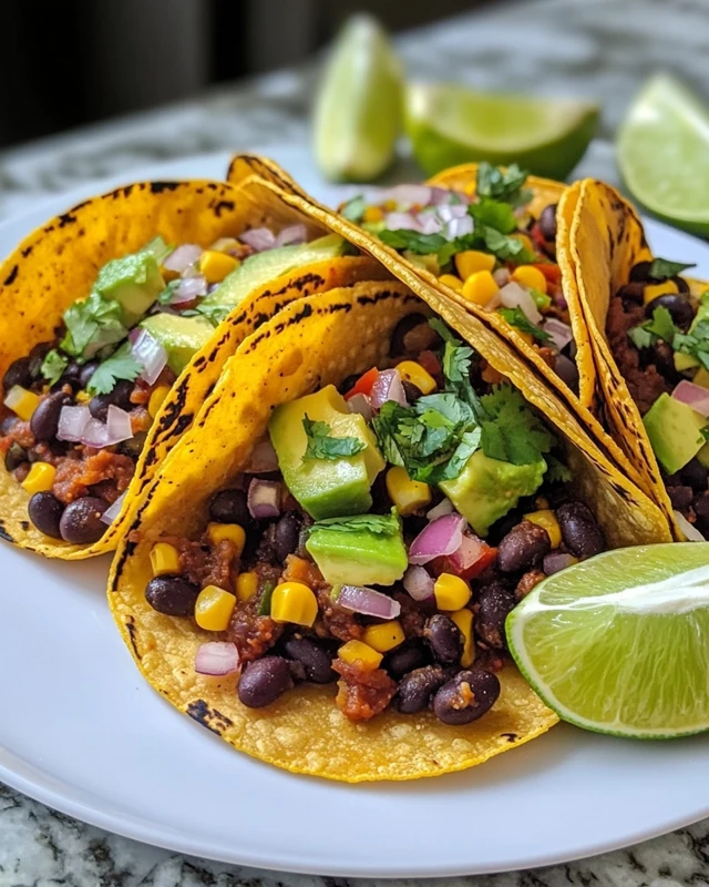 Black Bean & Corn Vegetarian Tacos