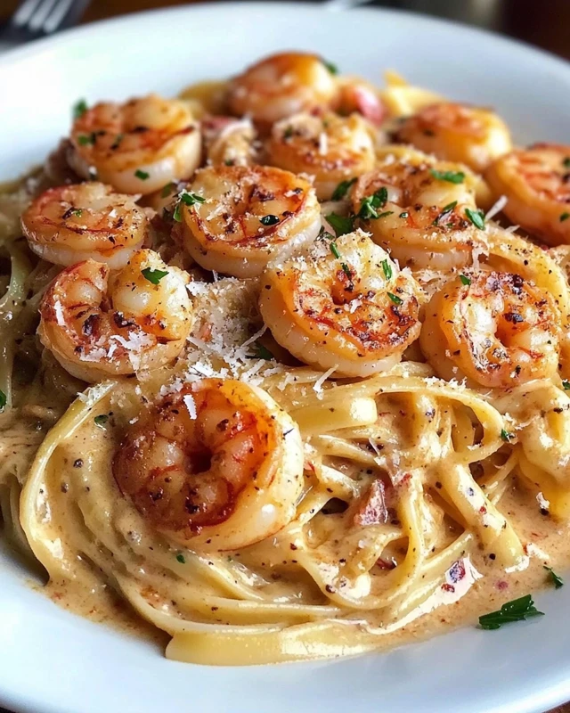 Creamy Garlic Shrimp Pasta