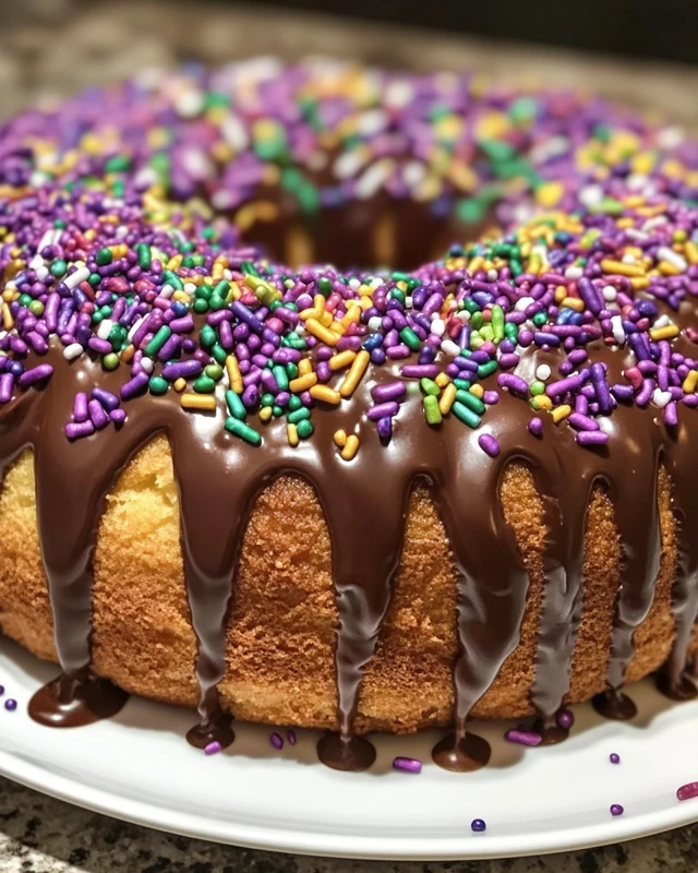 King Cake with Chocolate Ganache