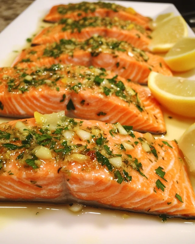 Garlic Herb Baked Salmon