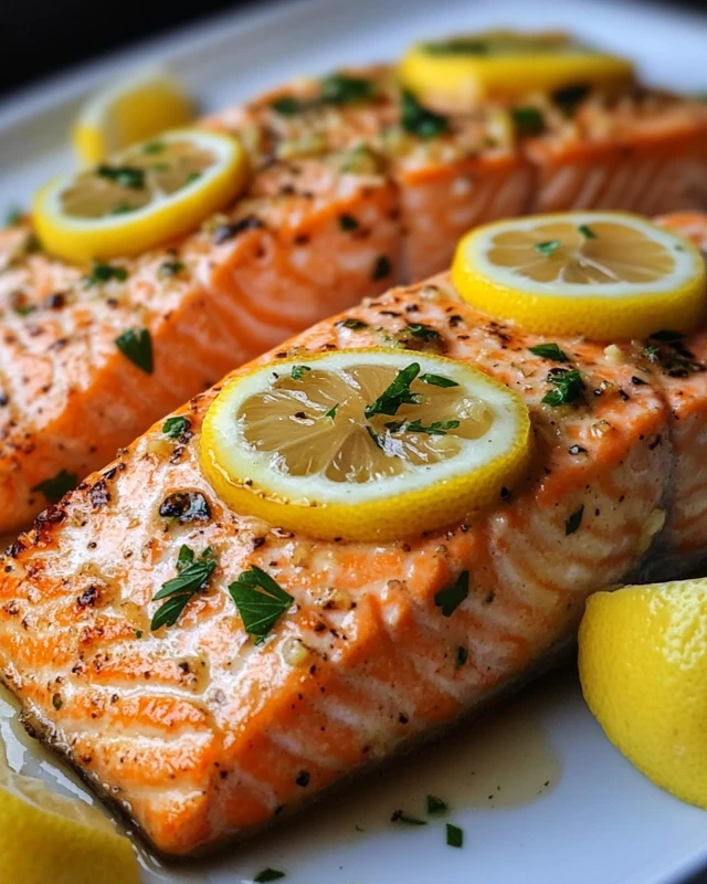 Lemon Butter Baked Salmon