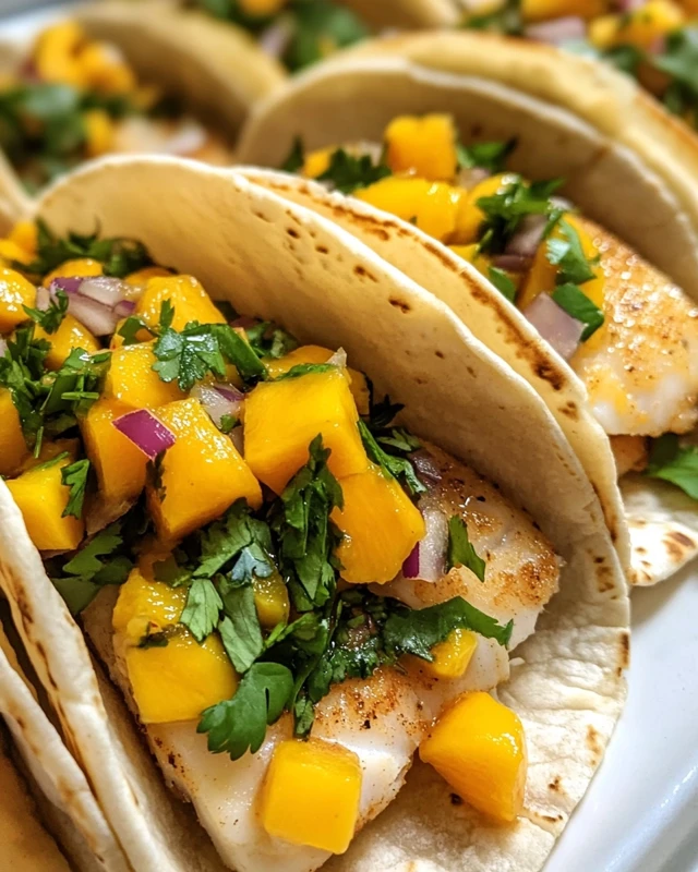 Easy Fish Tacos with Mango Salsa