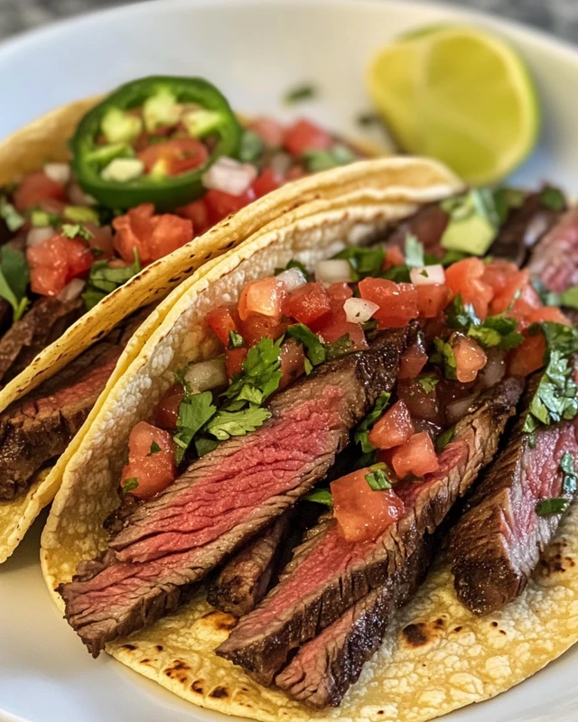 Carne Asada Street Tacos with Fresh Pico