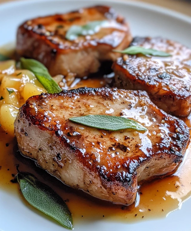 Pan-Seared Pork Chops with Apple Sauce