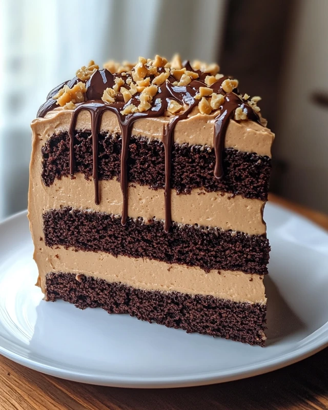 Chocolate Peanut Butter Mousse Cake