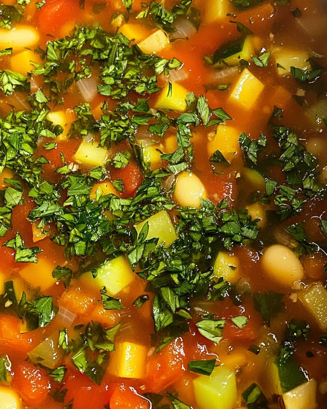 Rustic Minestrone Soup with Beans and Pasta