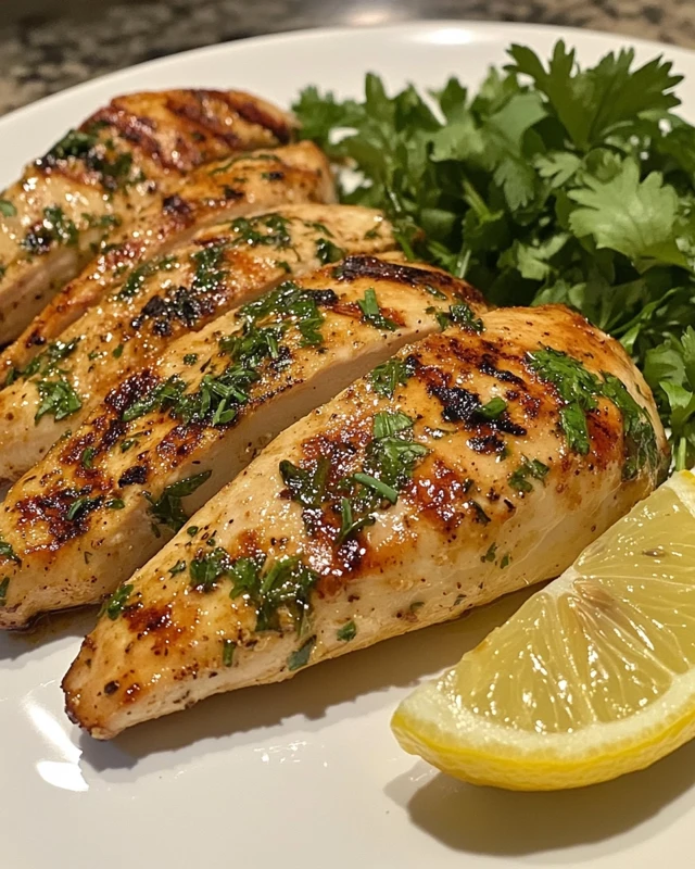 Lemon Herb Greek Yogurt Marinated Chicken