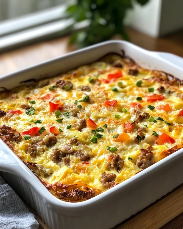 Sausage Egg and Cheese Breakfast Casserole