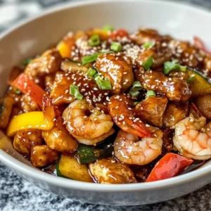 Teriyaki Chicken and Shrimp Stir Fry