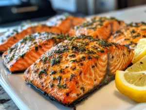 Garlic Herb Baked Salmon