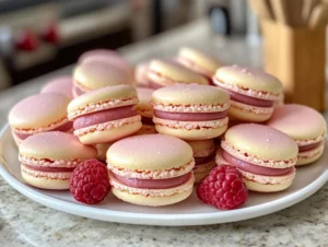 French Macarons with Raspberry Filling