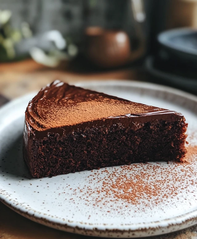 Chocolate Cake with Rich Ganache Topping