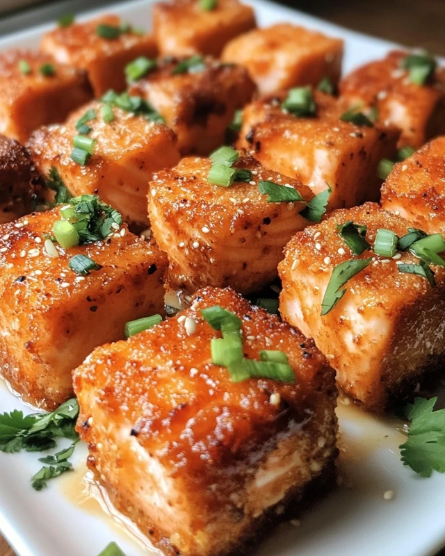 Crispy Bang Bang Salmon Bites