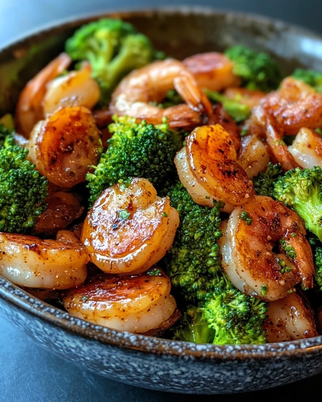 Honey-Glazed Shrimp Sausage & Broccoli Medley