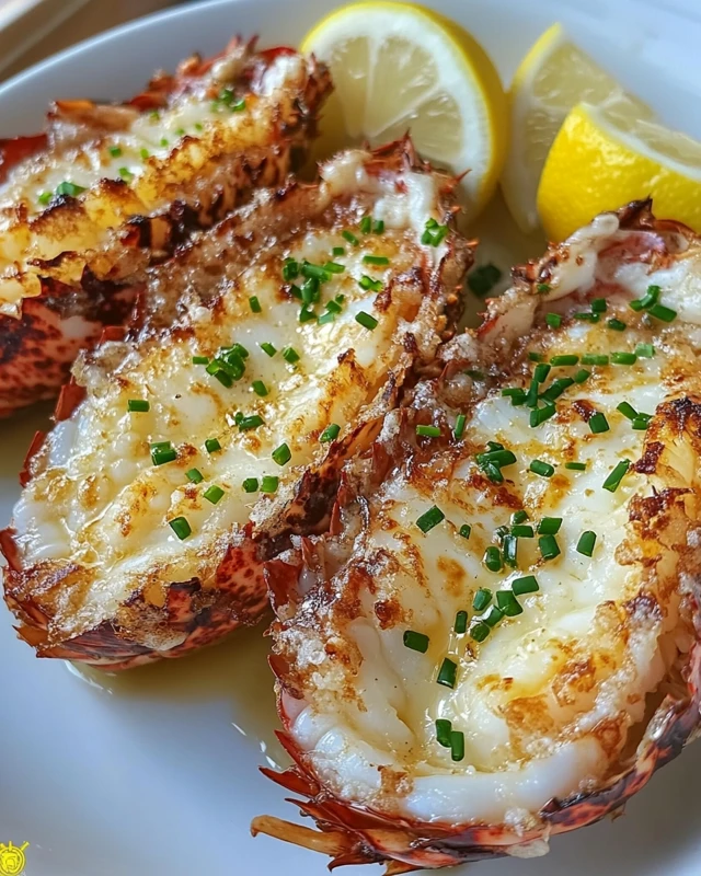 Seared Lobster Tails with Garlic Butter Sauce