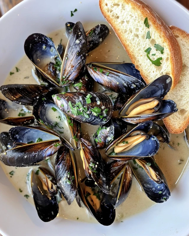 Mussels Marinières in White Wine