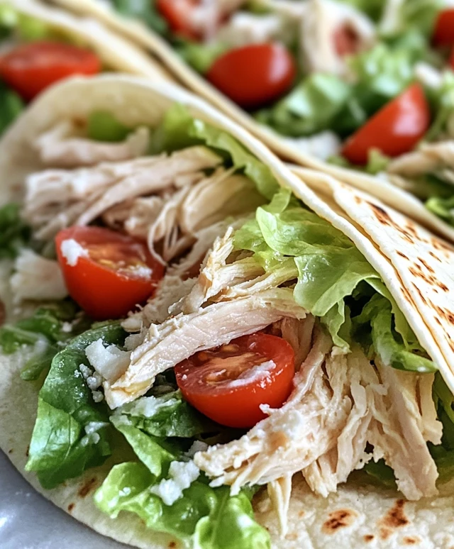 Chicken Caesar Salad Wraps