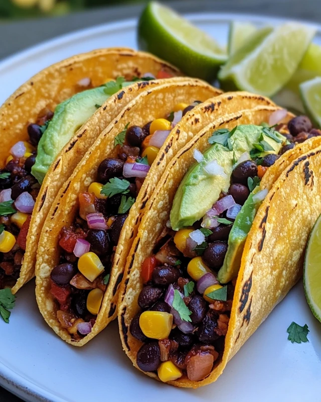 Black Bean & Corn Vegetarian Tacos
