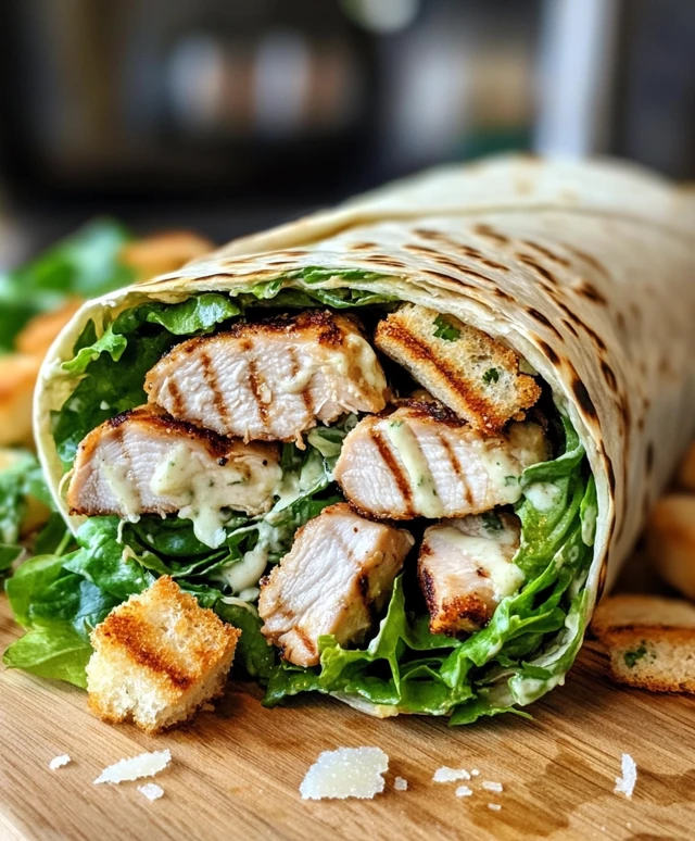 Grilled Chicken Caesar Salad Wrap