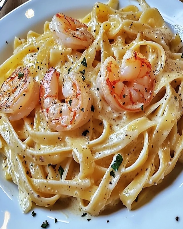 Creamy Garlic Shrimp Pasta