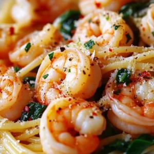 Shrimp and Spinach Pasta