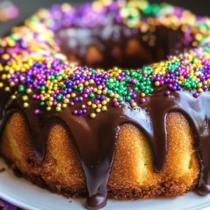 King Cake with Chocolate Ganache