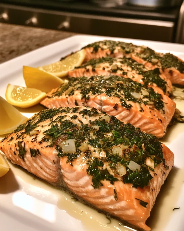 Garlic Herb Baked Salmon