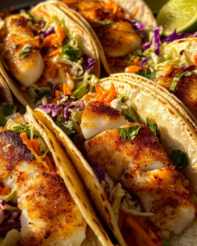 Fish Tacos with Cabbage Slaw Recipe