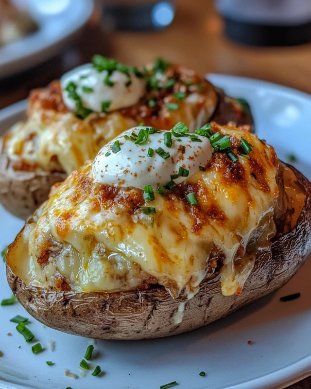  Baked Potatoes with Bacon and Cheese