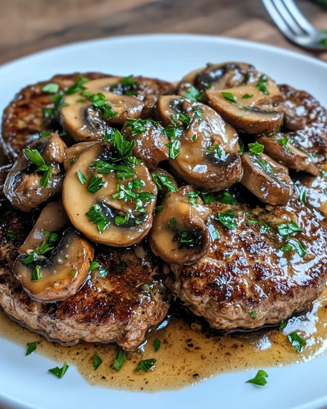 Salisbury Steak with Mushroom Gravy 