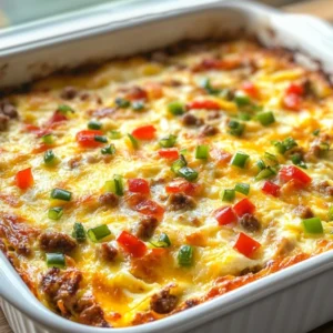 Sausage Egg and Cheese Breakfast Casserole