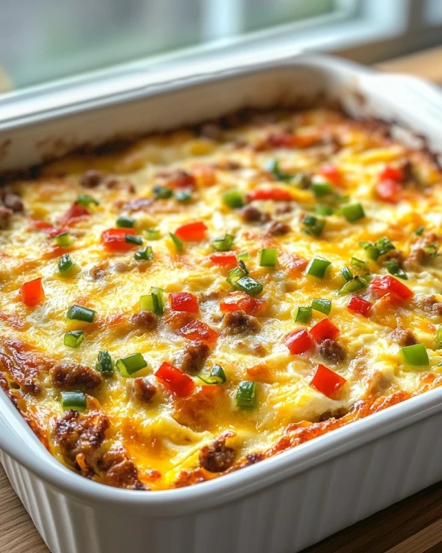 Sausage Egg and Cheese Breakfast Casserole