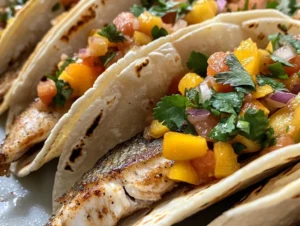 Easy Fish Tacos with Mango Salsa