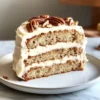 Moist Banana Pecan Cream Cake