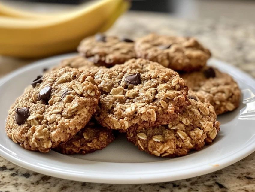 Soft and Chewy Banana Oatmeal Cookies