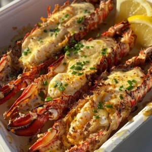 Seared Lobster Tails with Garlic Butter Sauce