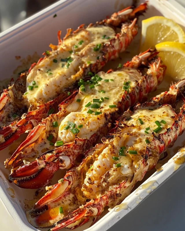 Seared Lobster Tails with Garlic Butter Sauce